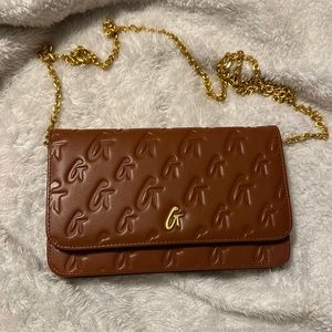 Glam-aholic brown wallet on chain